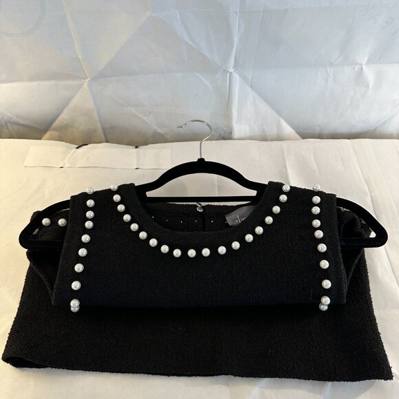 Anthropologie Black Sweater Vest with Pearl Detail, Size S - Picture 4 of 4